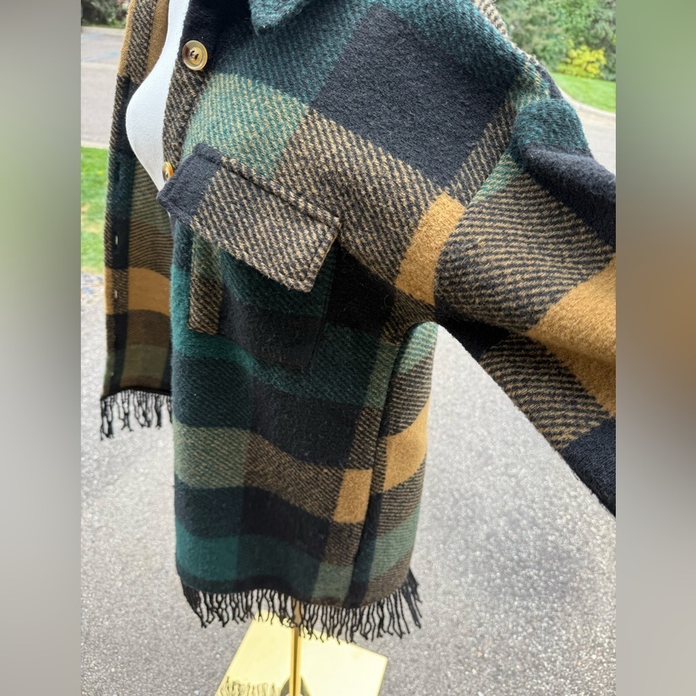 Ellison plaid jacket with fringe - Picture 5 of 9